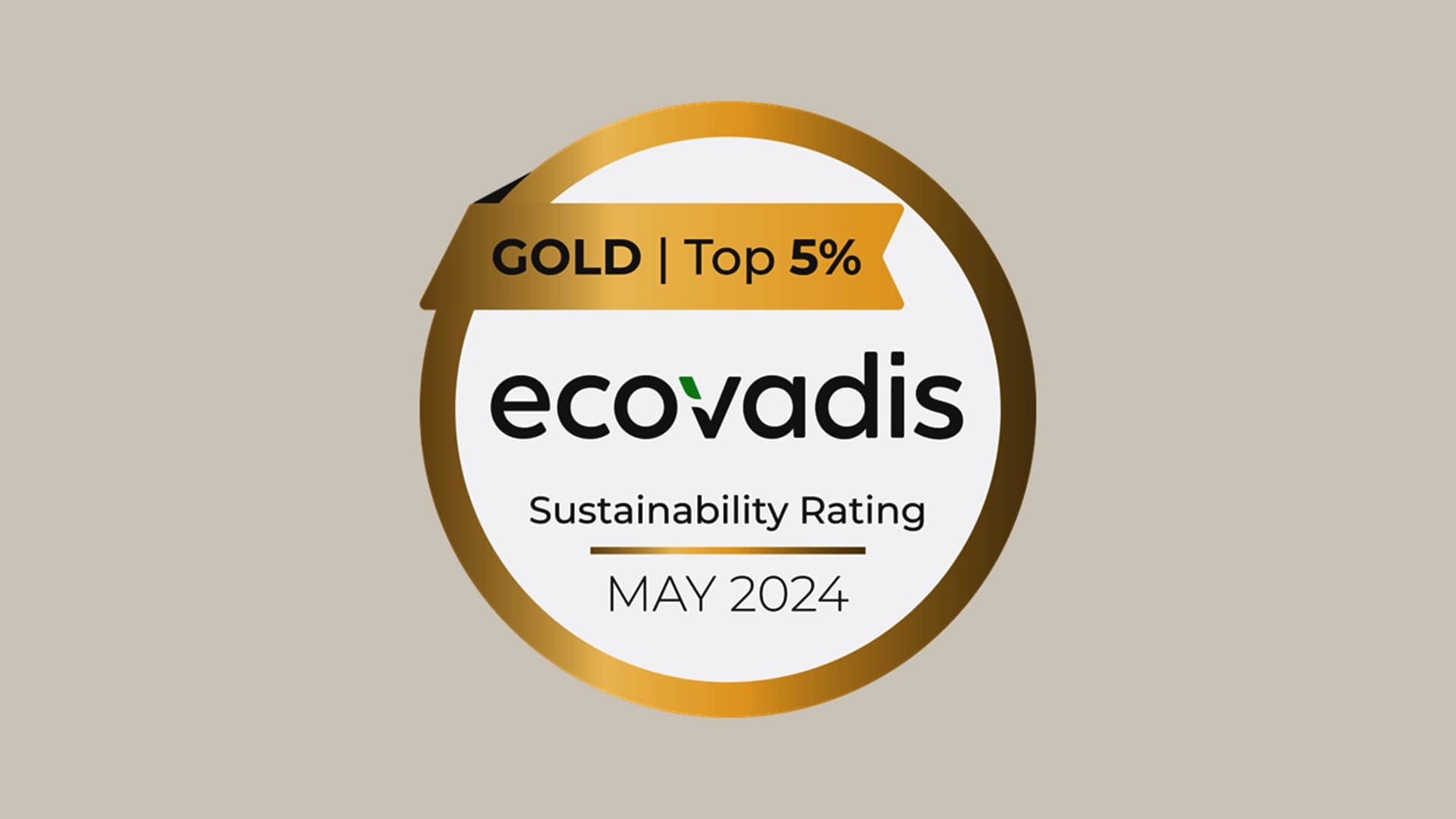 Ecovadis Gold stamp