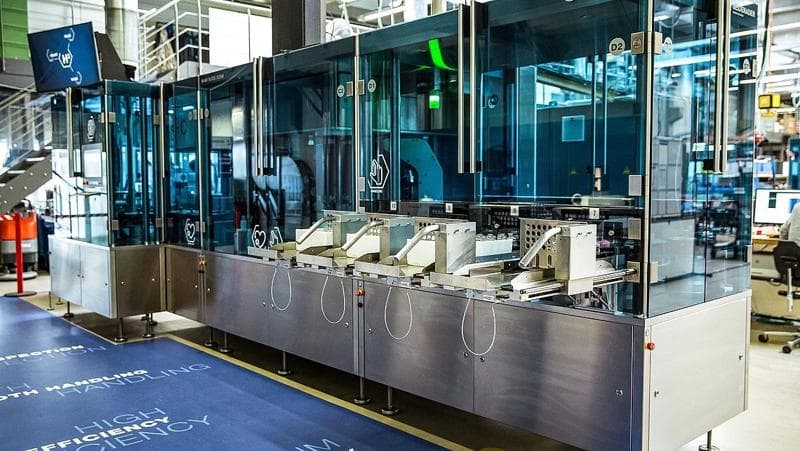 A specialized inspection machine with multiple components designed for tailored solutions in the pharmaceutical industry.