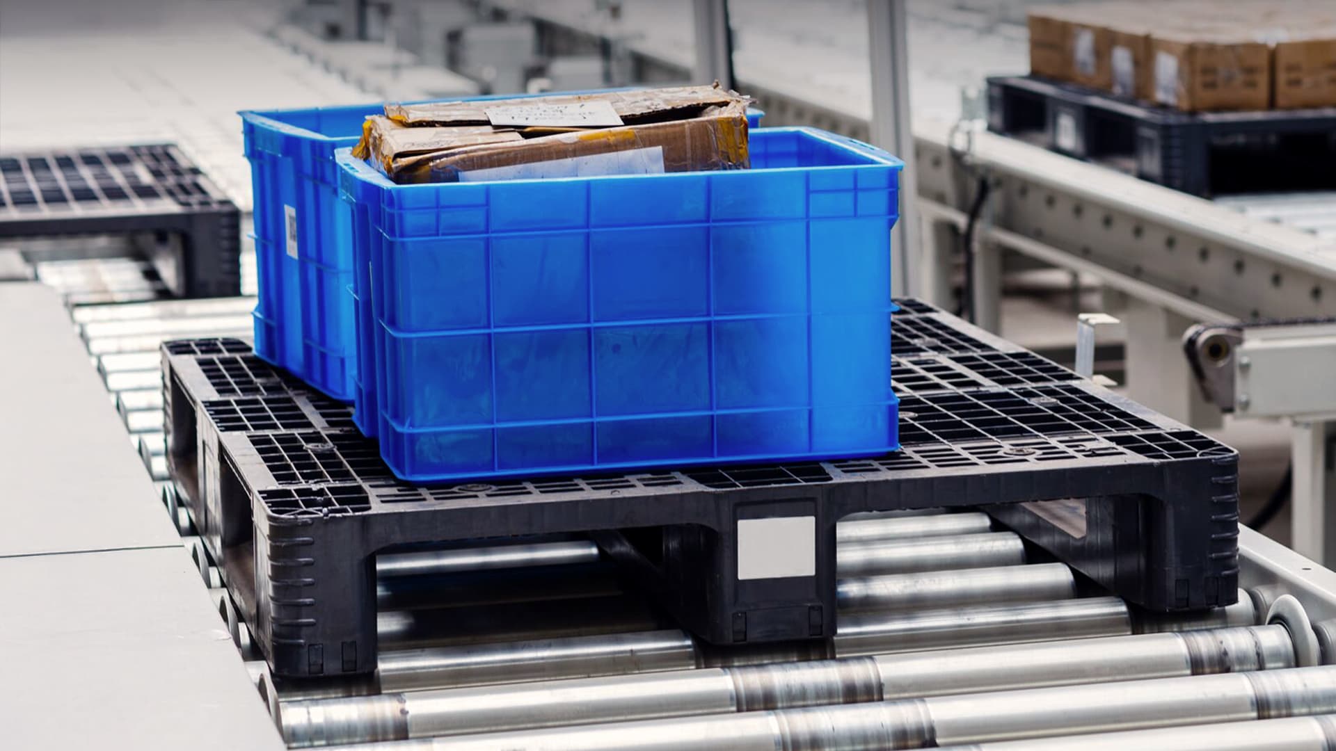 Blue create on a palette