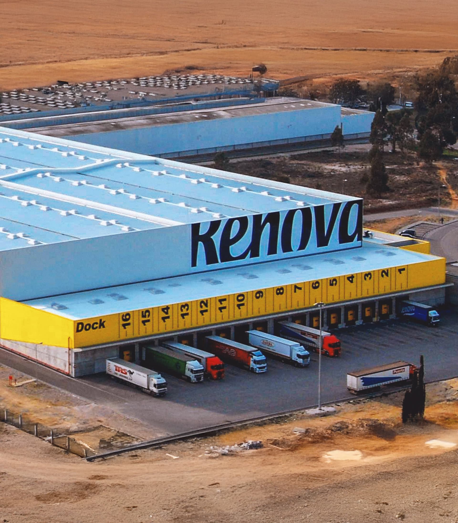 Exterior of Renova warehouse