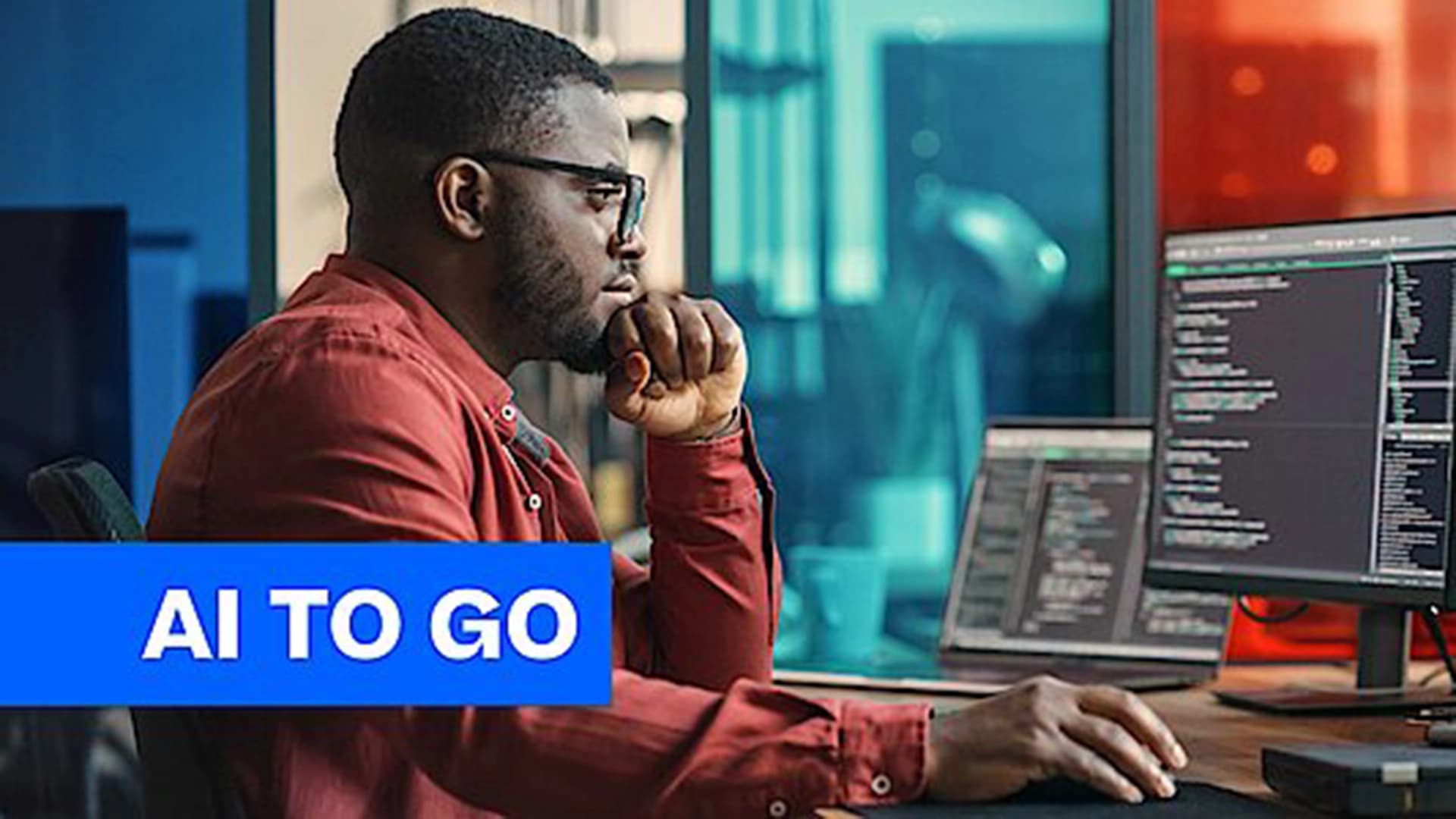 Developer working on cybersecurity