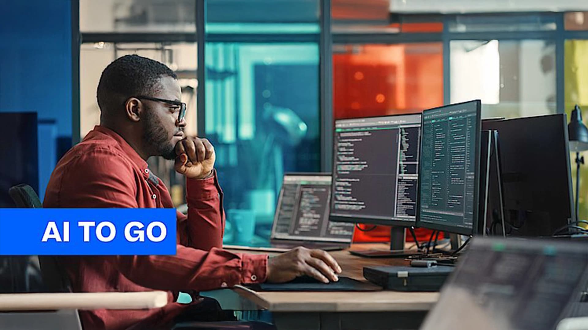 Developer working on AI-powered cybersecurity