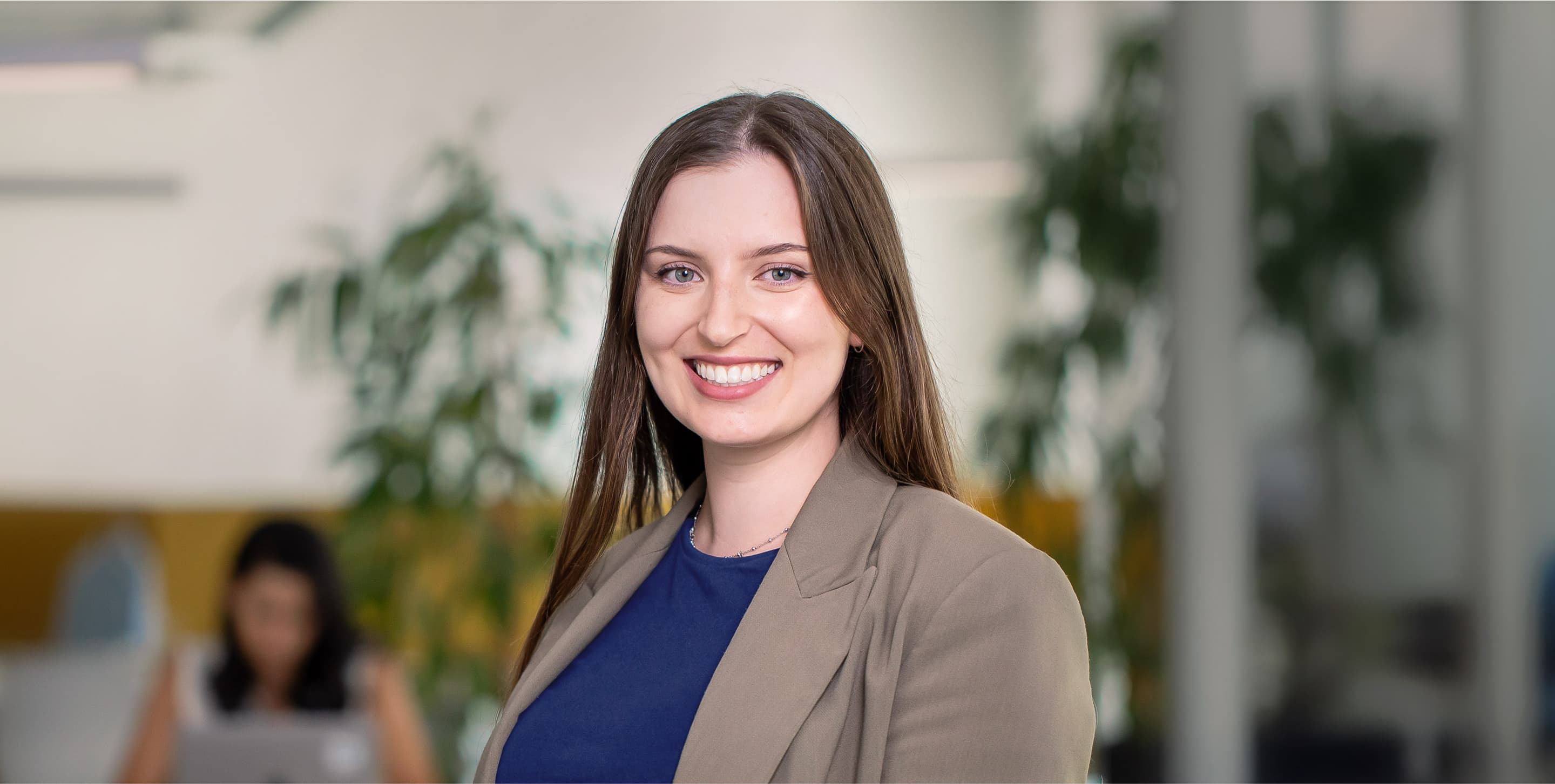 Woman smiling at camera