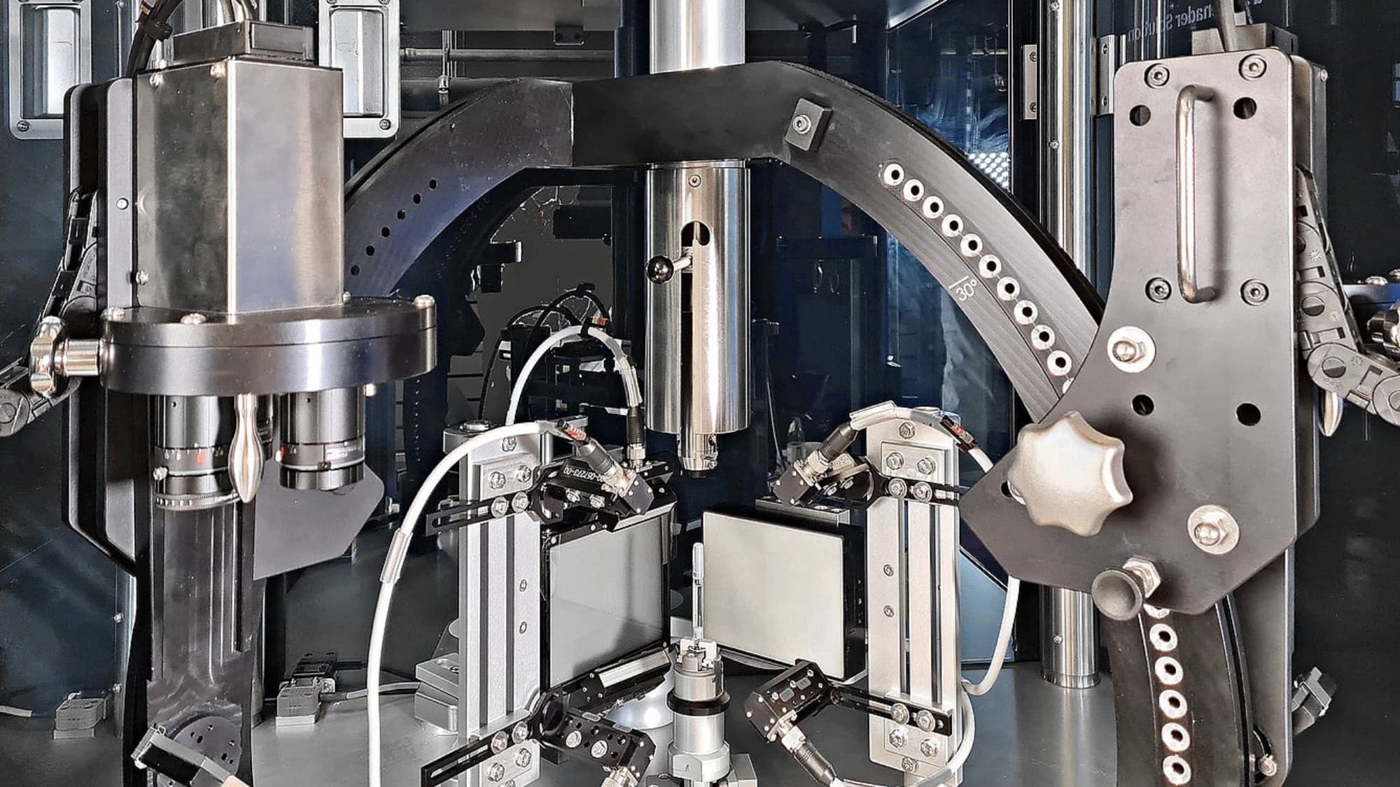 close up of lab inspection equipment