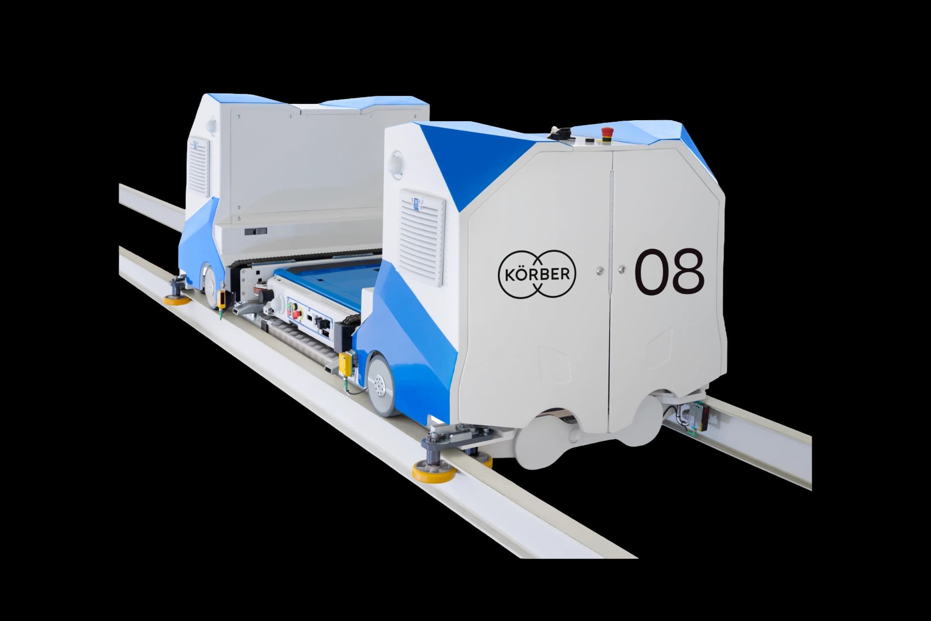 Shuttle based pallet storage 3d illustration