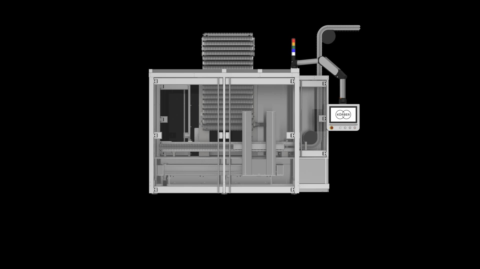 Non-contact accumulator machine.