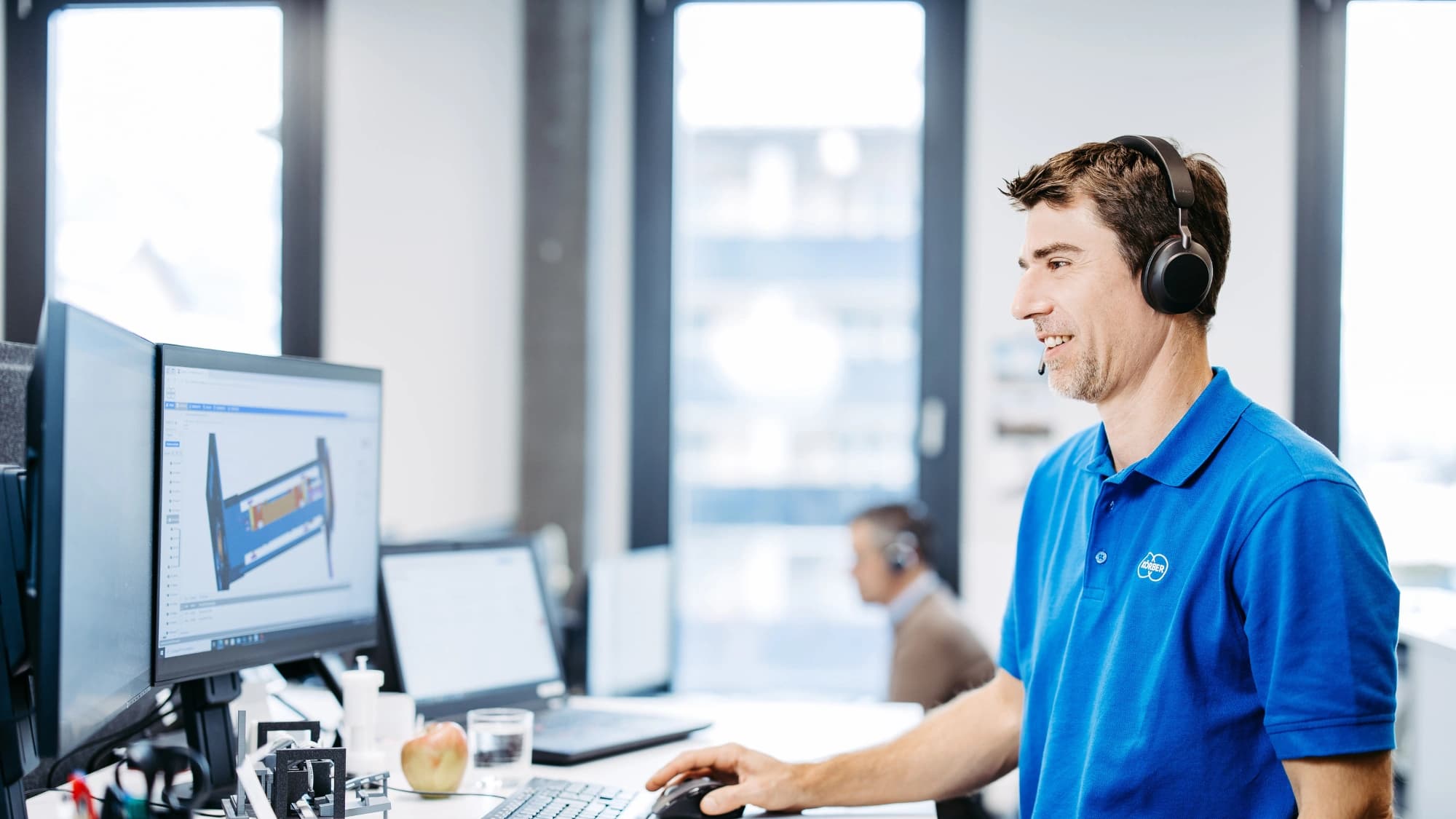 a Körber employee working on documentation support