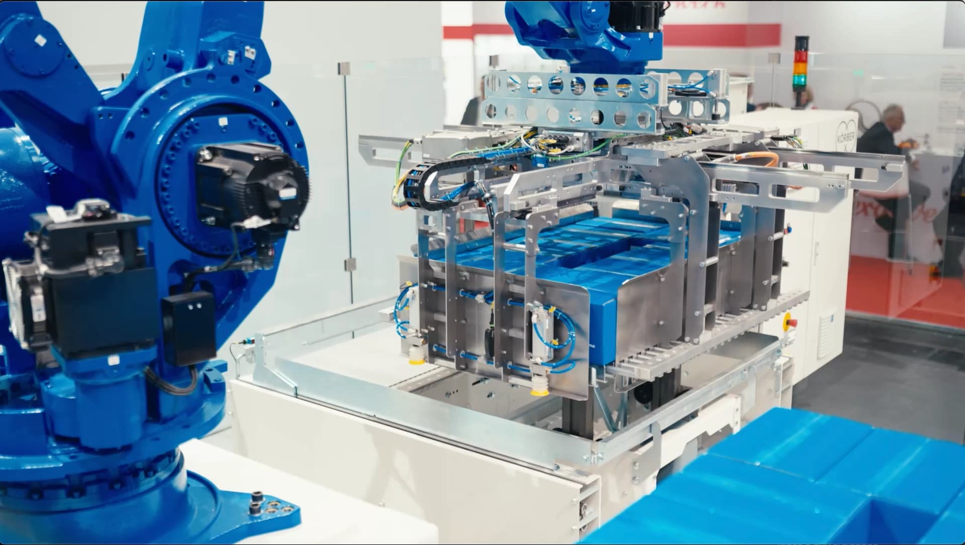 robot palletizer in action