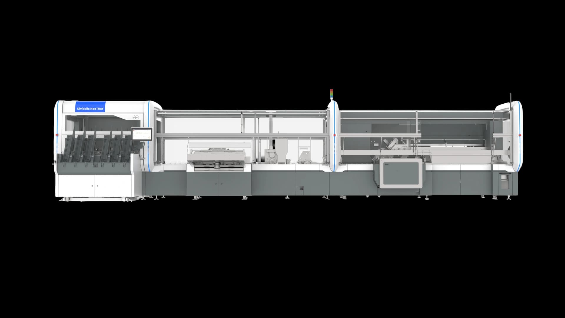 Photograph of Körber's machine Dividella NeoTRAY.