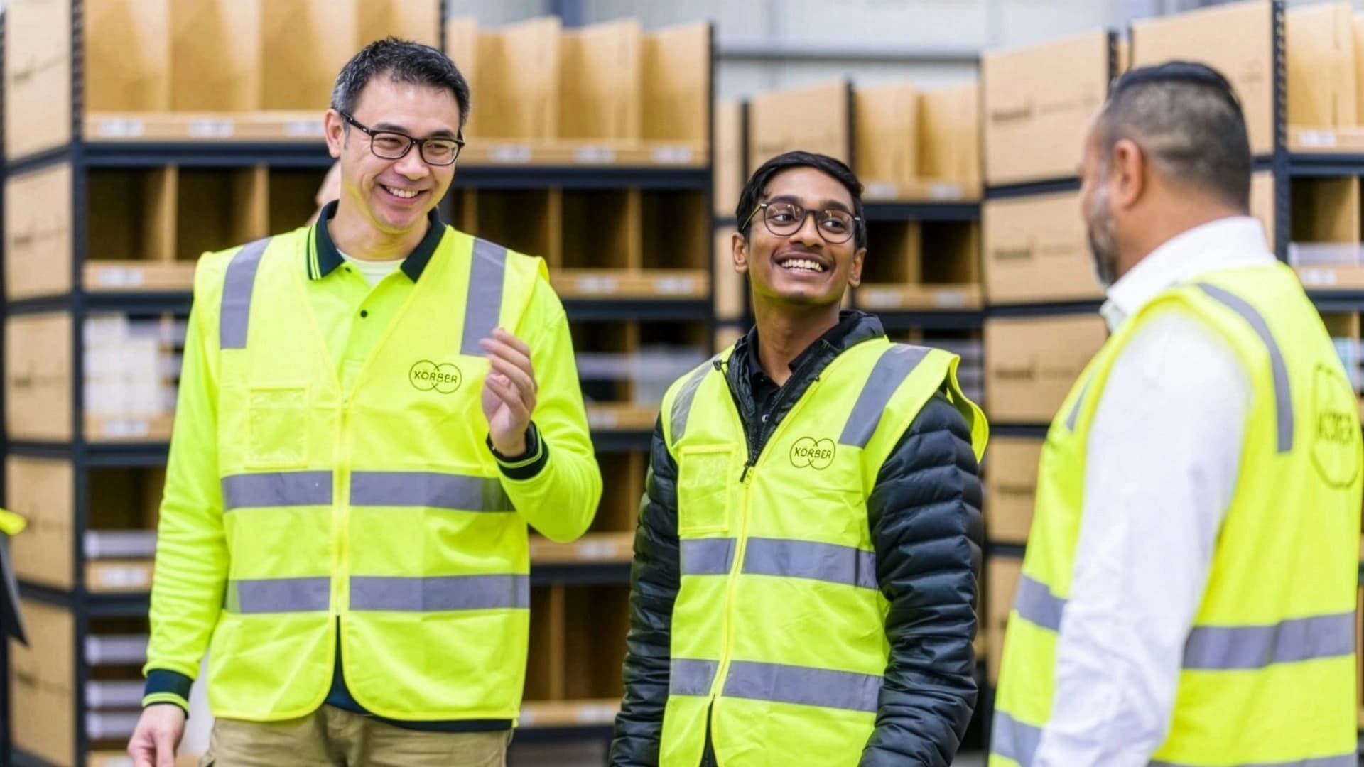3 Körber Supply chain employees in safety vests