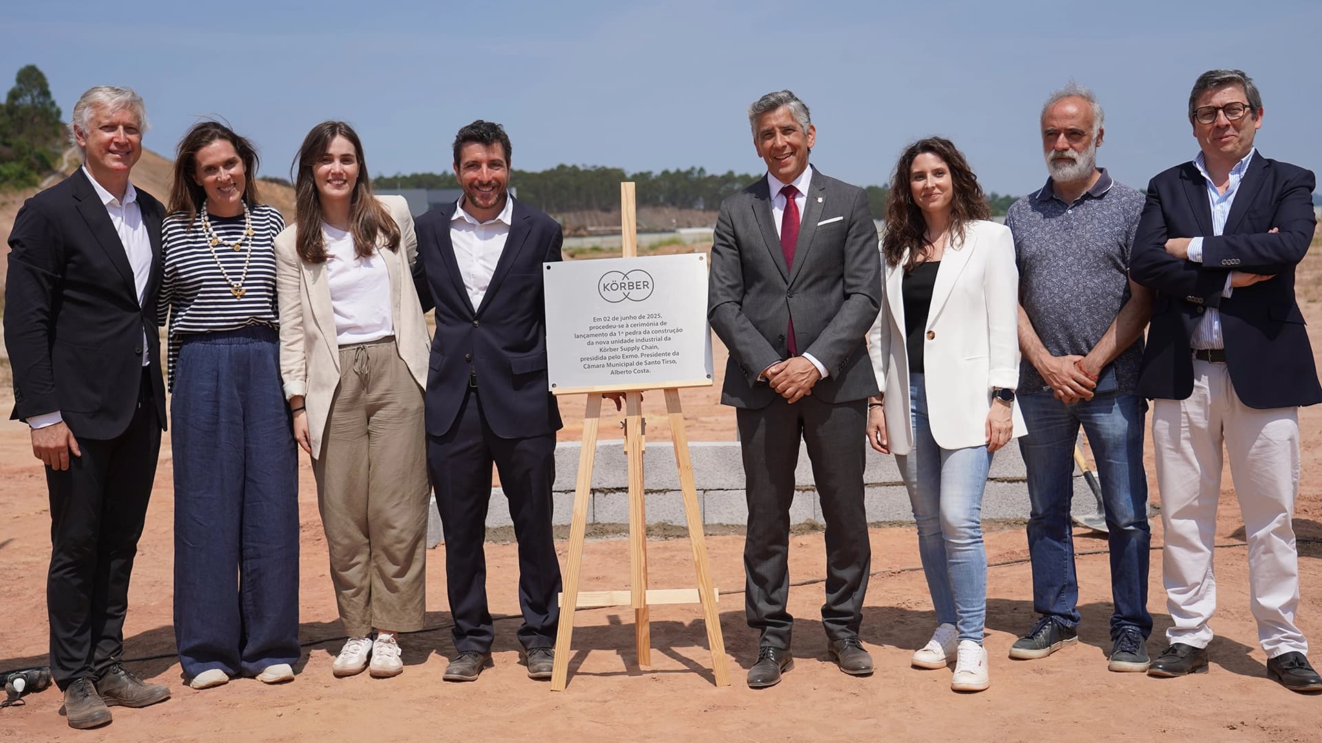 Porto team at the groundbreaking ceremony for Körber Supply Chain’s new manufacturing facility in Portugal.