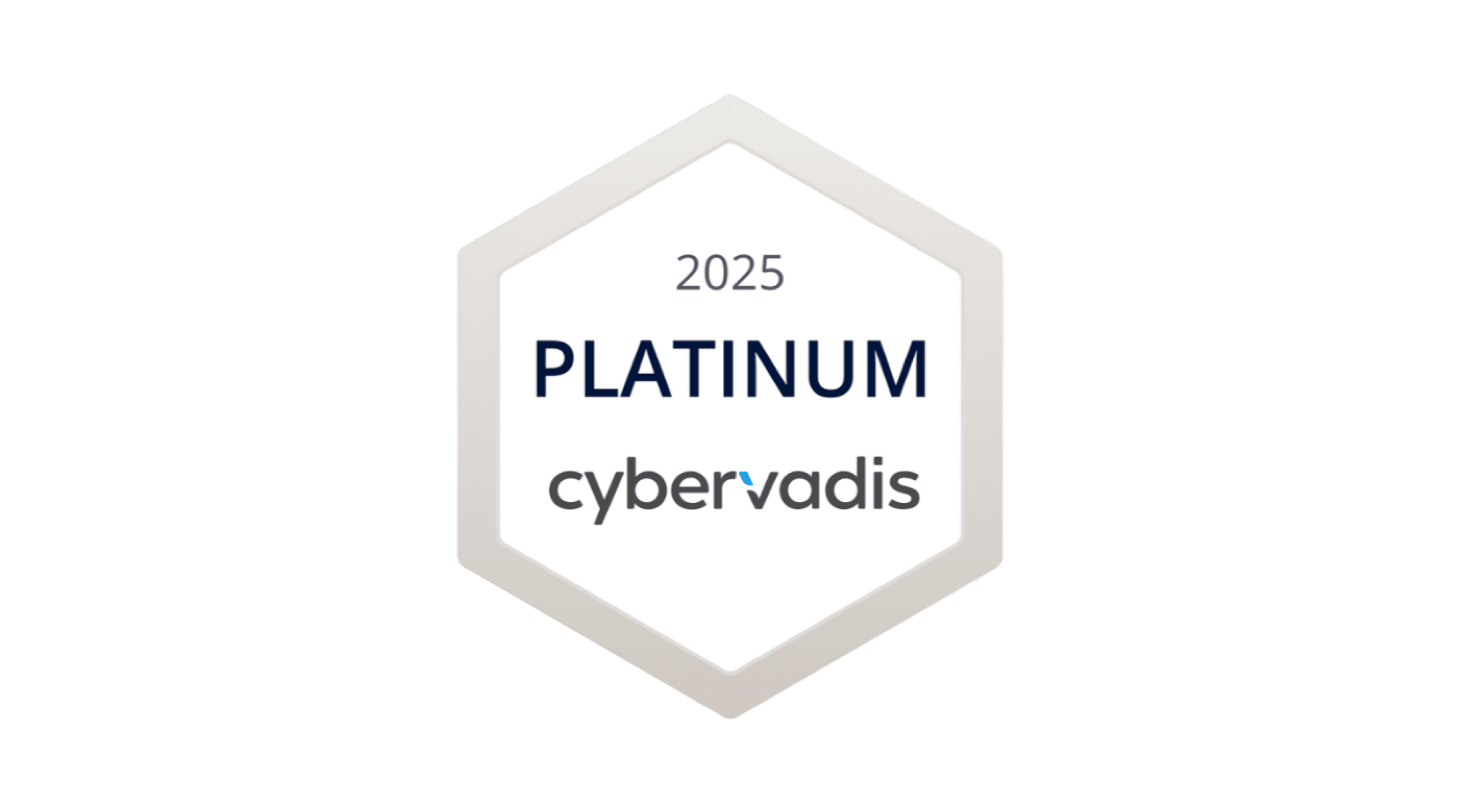 Cybervadis Platinum badget 2025